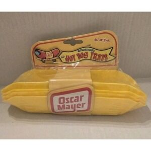 Vintage New Oscar Meyer Hot Dog Tray Set Of 4